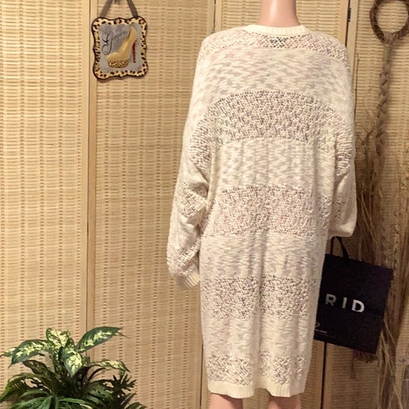 TORRID OPEN STITCH CARDIGAN OPEN FRONT SWEATER. PRISTINE, 5X. NWT - Picture 4 of 14
